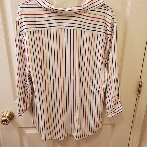 White multicolored striped shirt - Picture 2 of 3